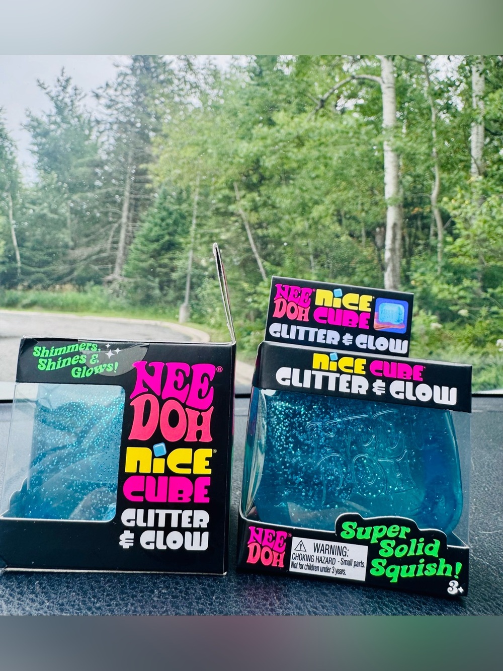 NEE DOH Nice Cube Glitter & Glow - Blue